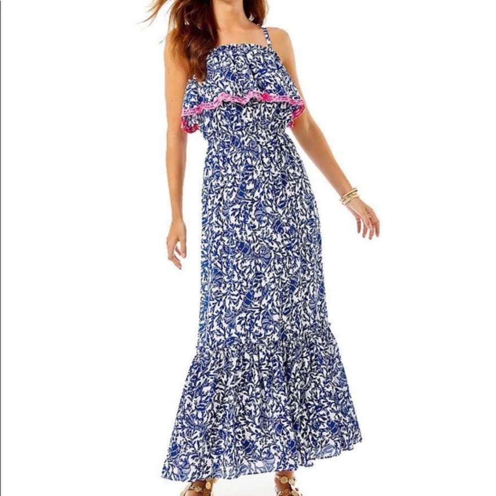 Lilly Pulitzer - Adia maxi dress - NWT size Large - Oyster bay blue